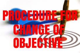 Procedure for change in object clause of the company