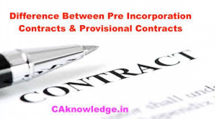 Pre-Incorporation Contracts & Provisional Contracts