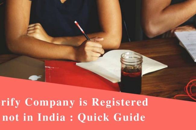 Verify Company is Registered or Not in India