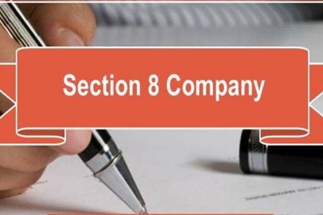 For which purposes the section 8 company can be registered?